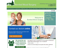 Tablet Screenshot of burstedwoodsurgery.co.uk